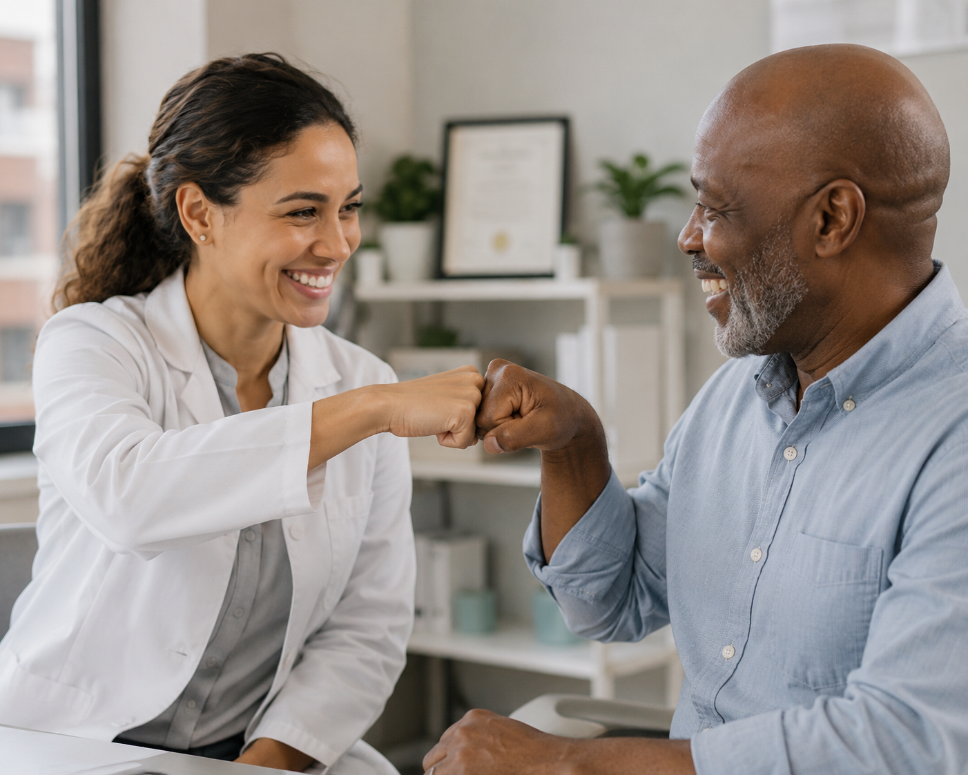 Healthcare professional building trust through patient-centred care